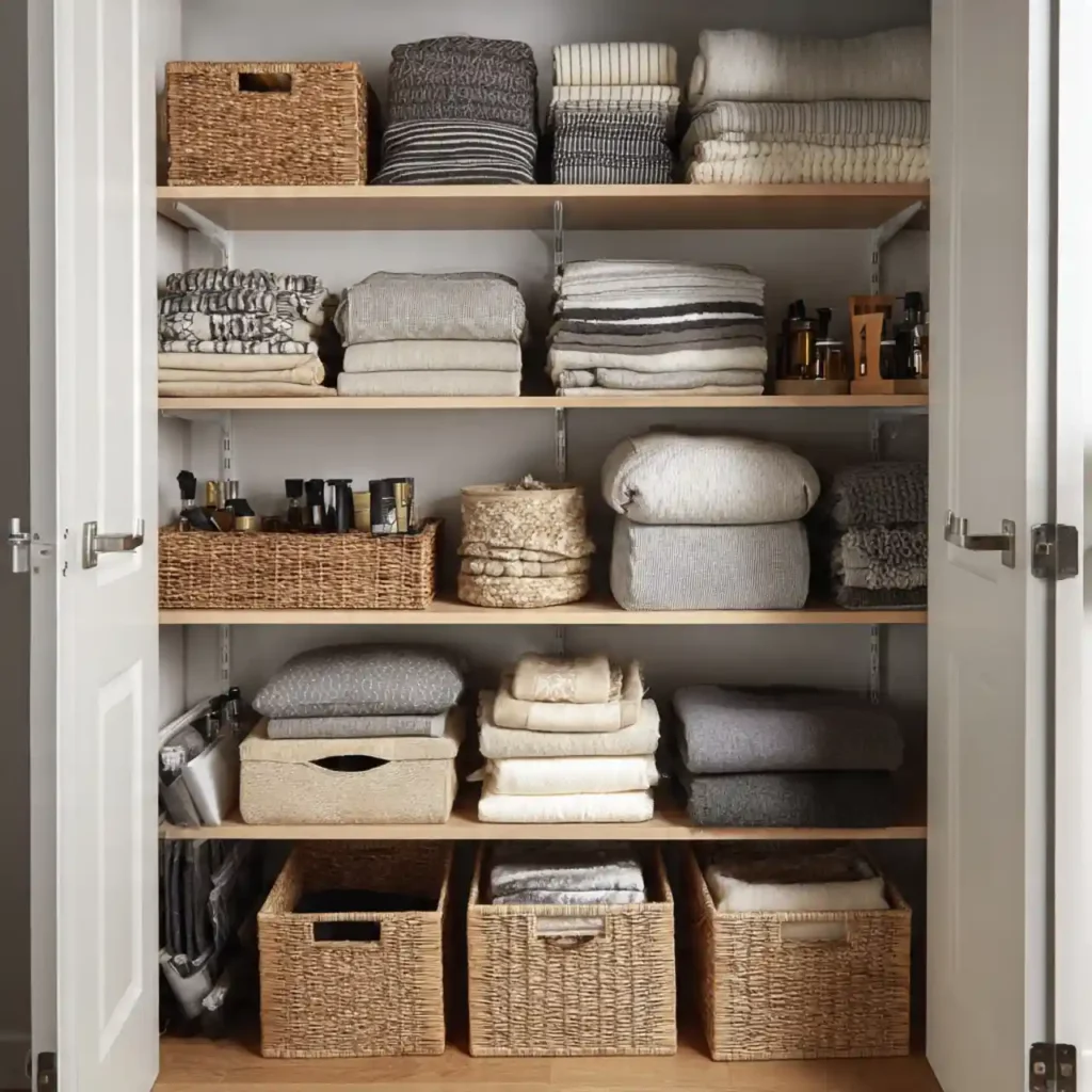 20-Hallway Linen Closet Organization Idea