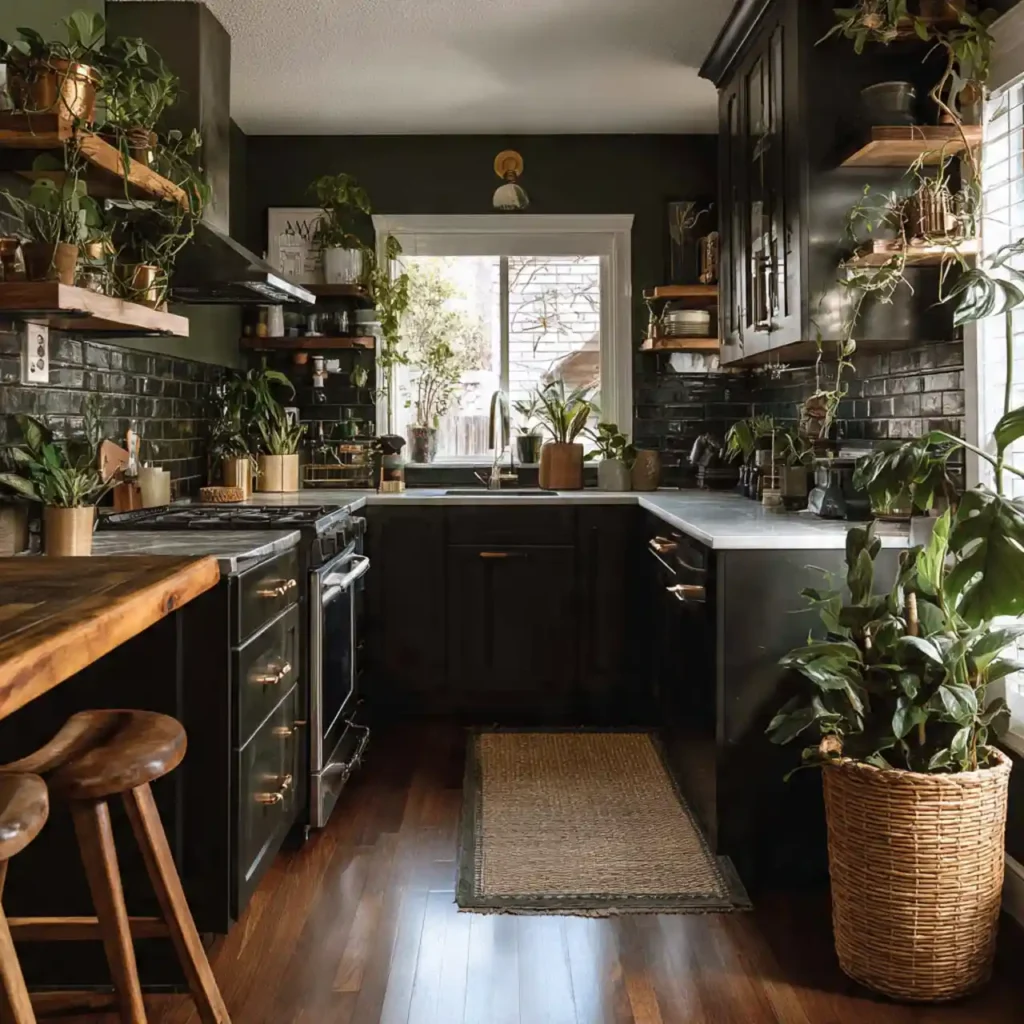 22-Dark Wood Kitchen Cabinet