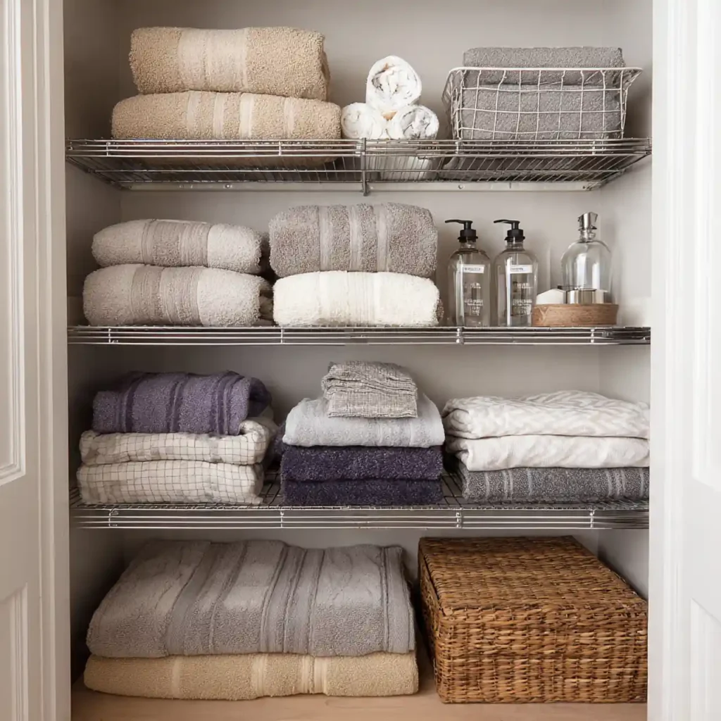 22-Hallway Linen Closet Organization Idea
