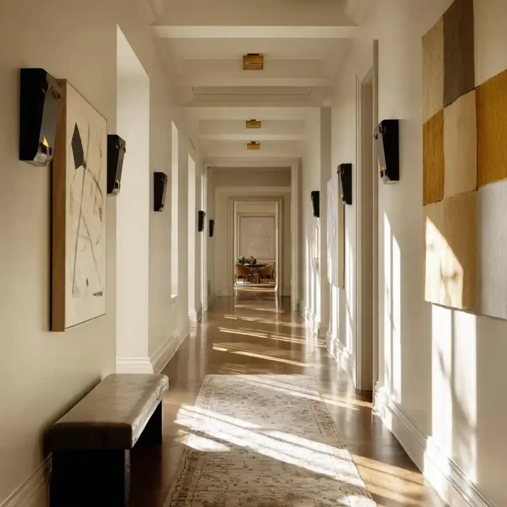 22-Long Hallway Decorating Idea