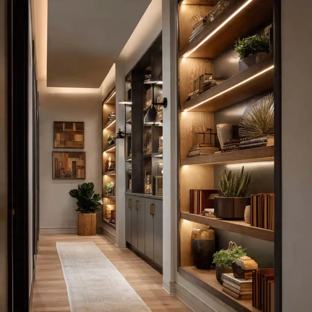 23-Long Hallway Decorating Idea