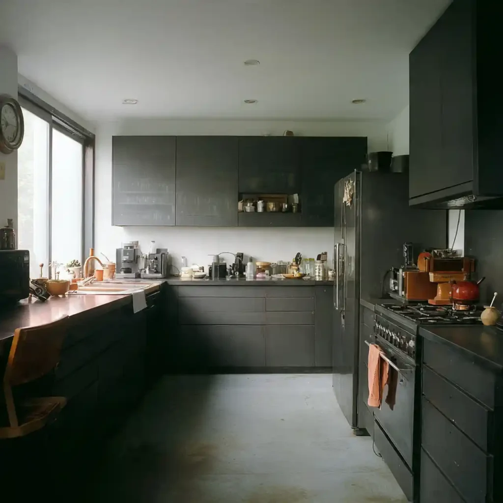 25-Dark Kitchen Idea