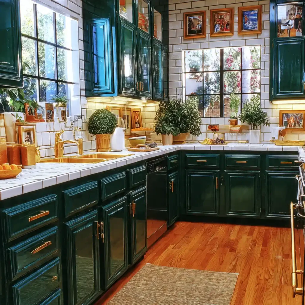 25-Emerald Green Kitchen Idea