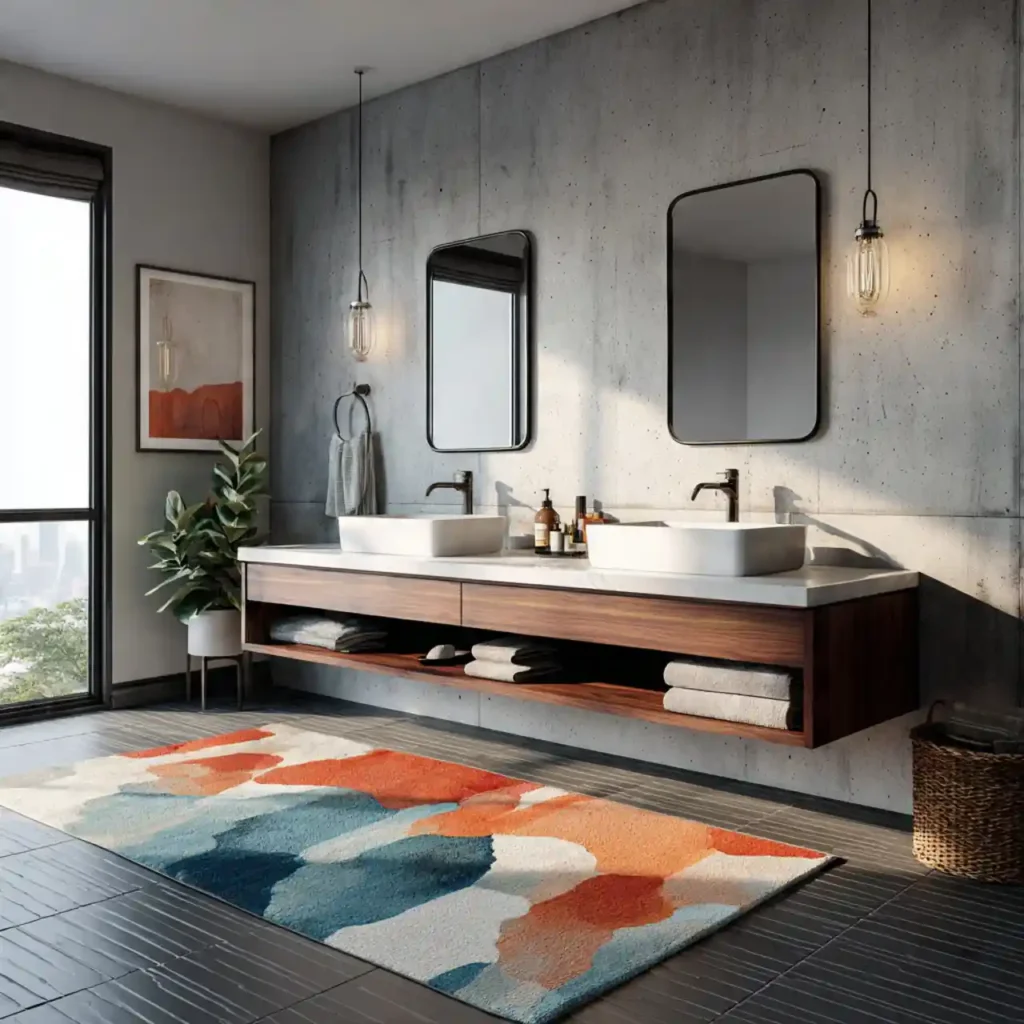 26-Bathroom Rug Idea