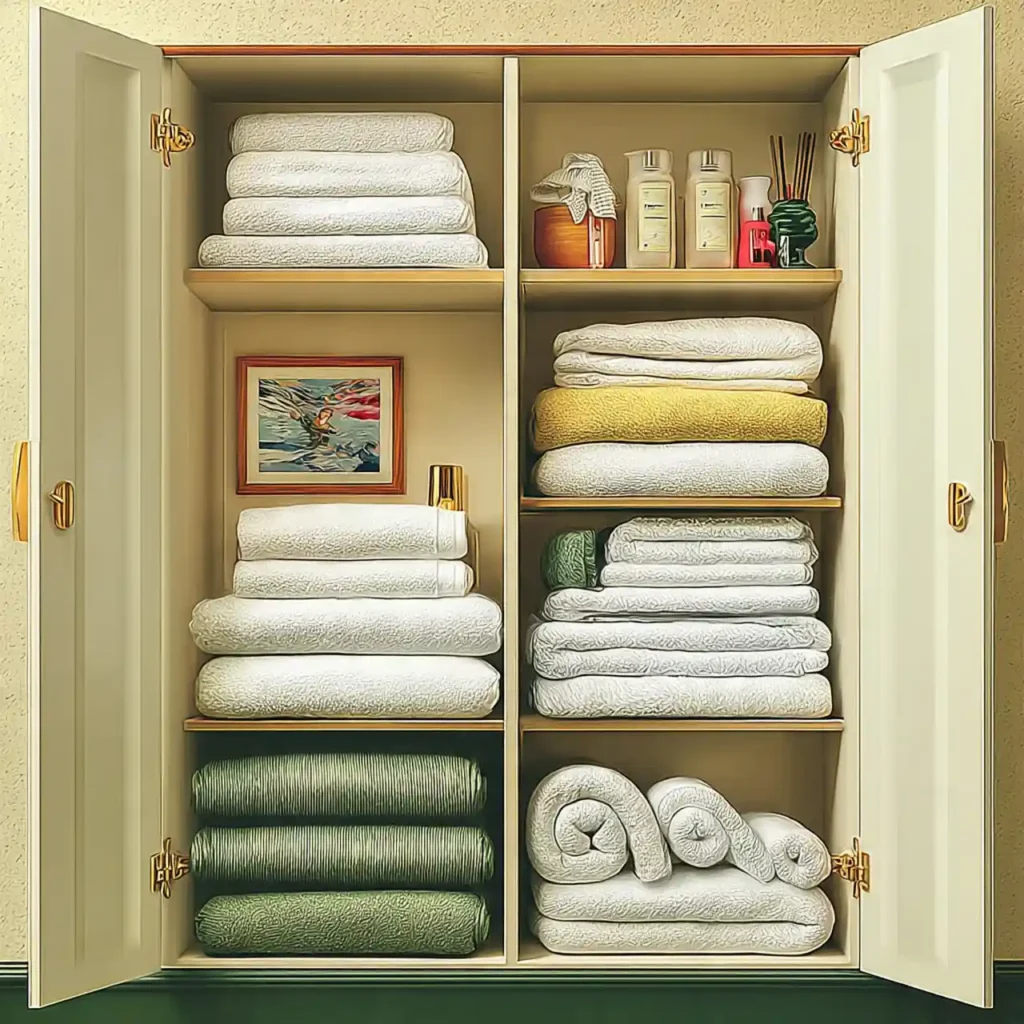 27-Hallway Linen Closet Organization Idea