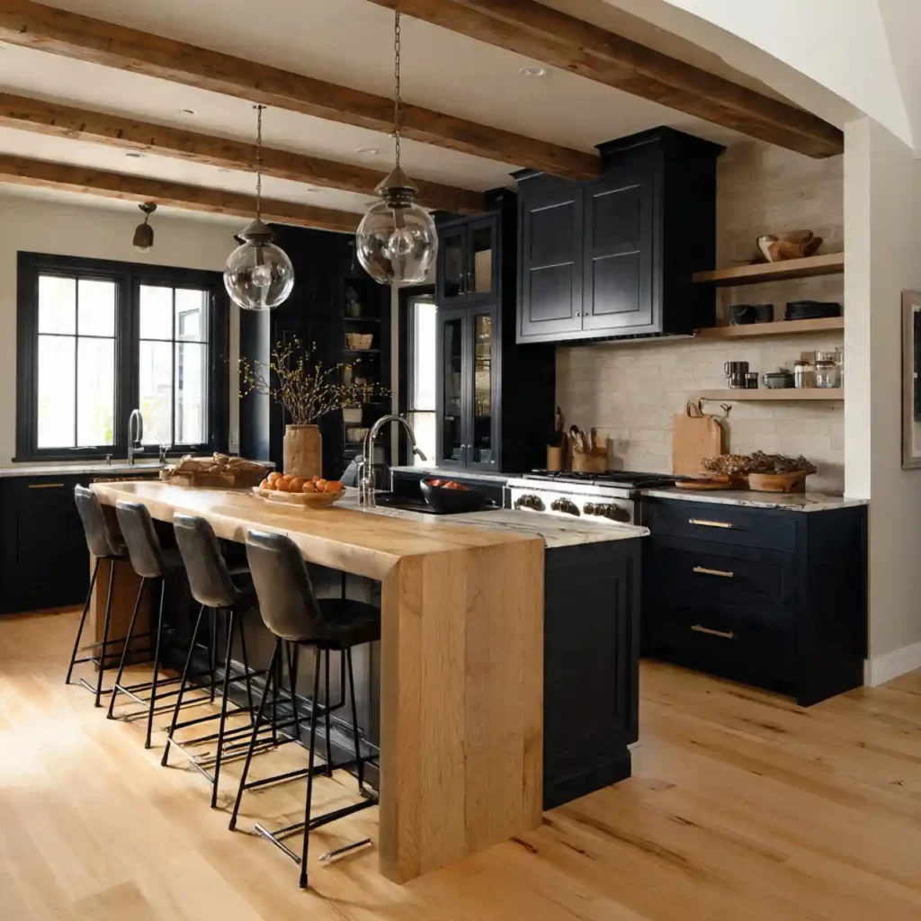 28-Dark Kitchen Idea