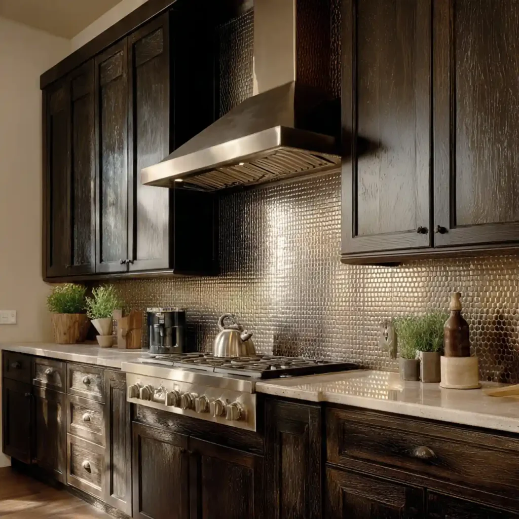 28-Dark Wood Kitchen Cabinet