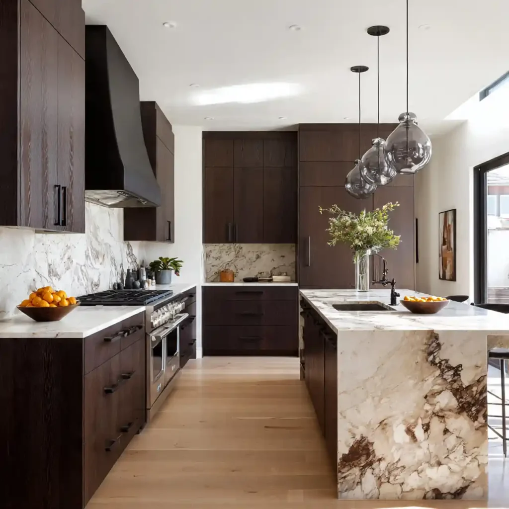 30-Dark Wood Kitchen Cabinet