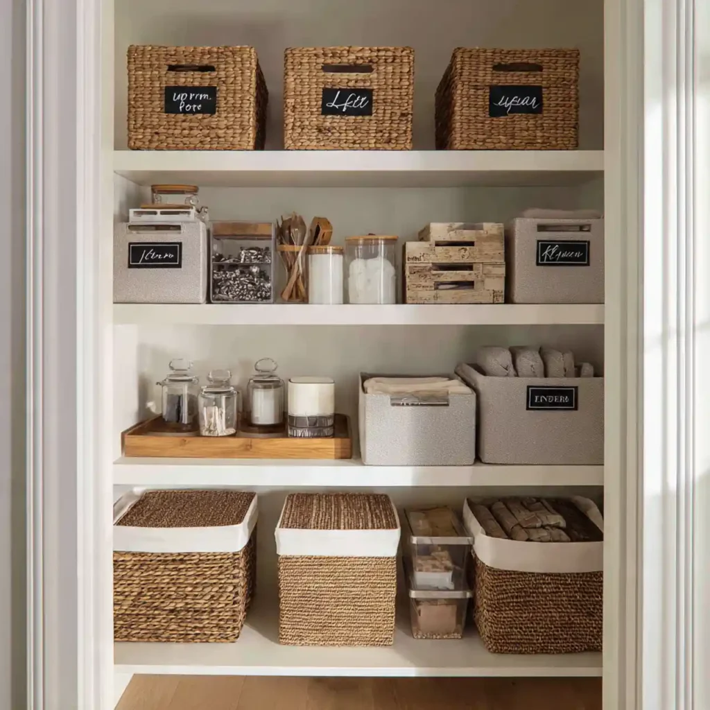 30-Hallway Linen Closet Organization Idea