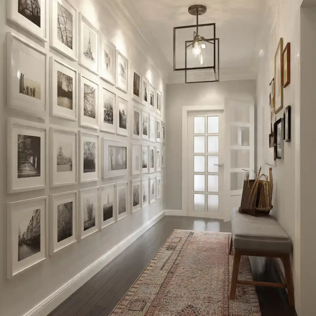 32-Hallway Wall Decor Idea