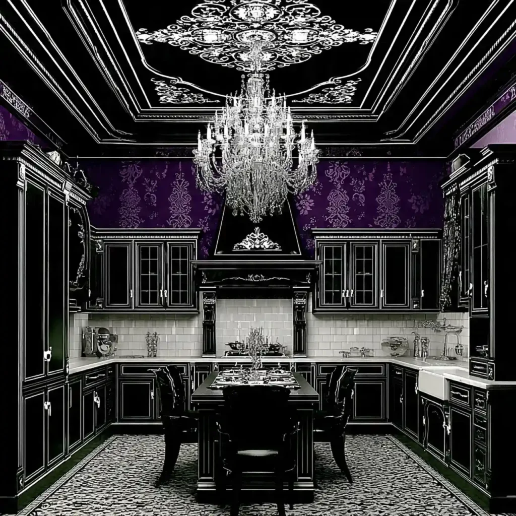 34-Dark Kitchen Idea