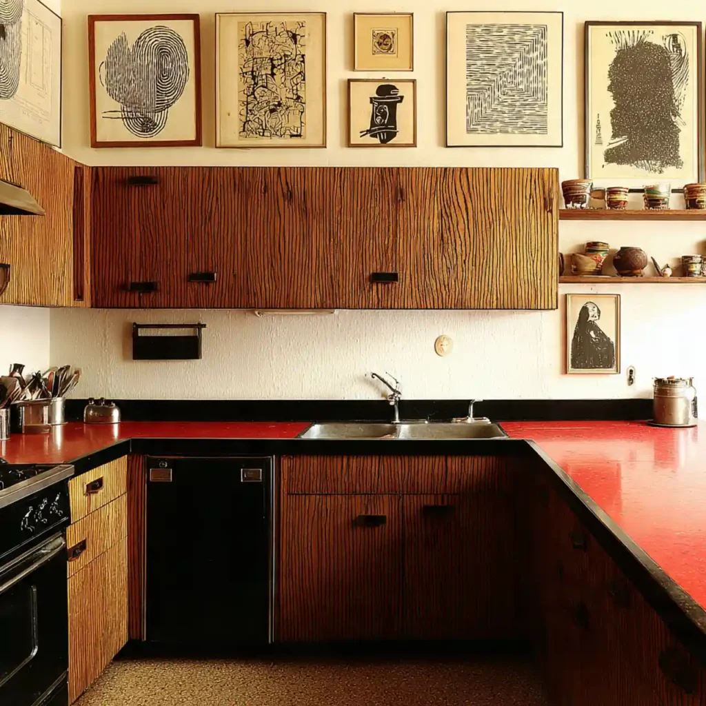 4-Dark Wood Kitchen Cabinet