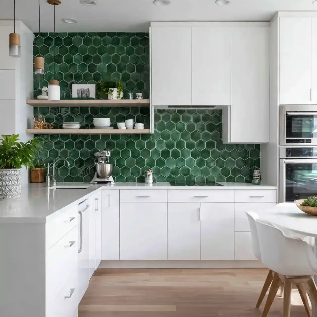 6-Emerald Green Kitchen Idea