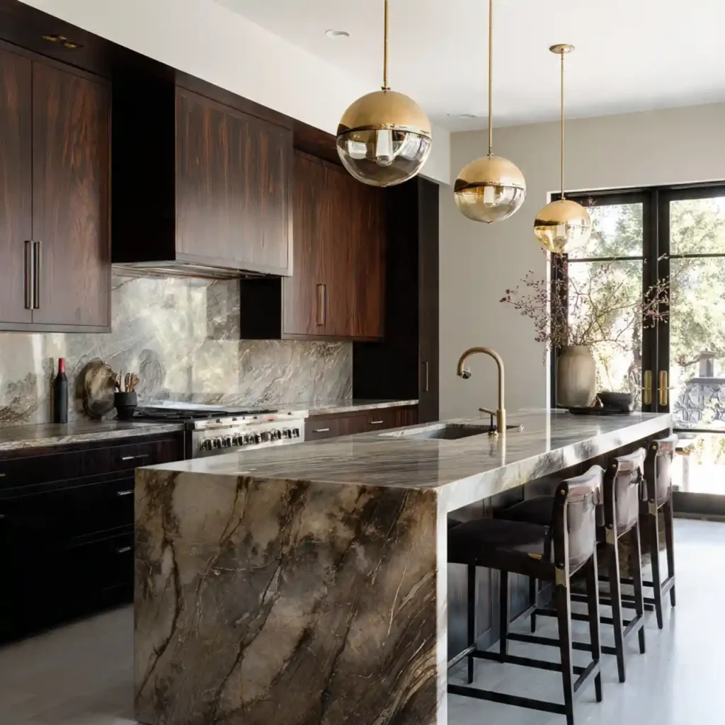 7-Dark Wood Kitchen Cabinet