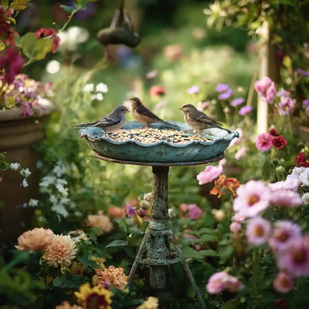 8-Garden Bird Feeder Idea