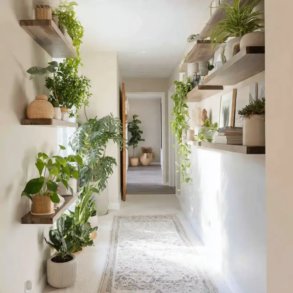 8-Long Hallway Decorating Idea