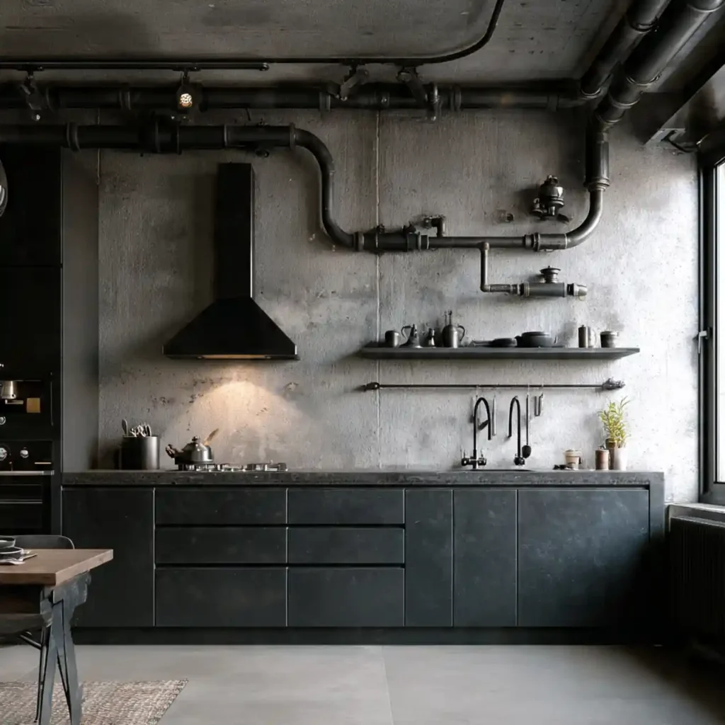 9-Dark Kitchen Idea