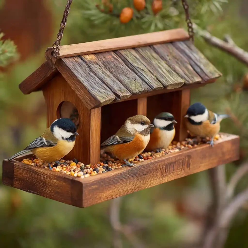9-Garden Bird Feeder Idea
