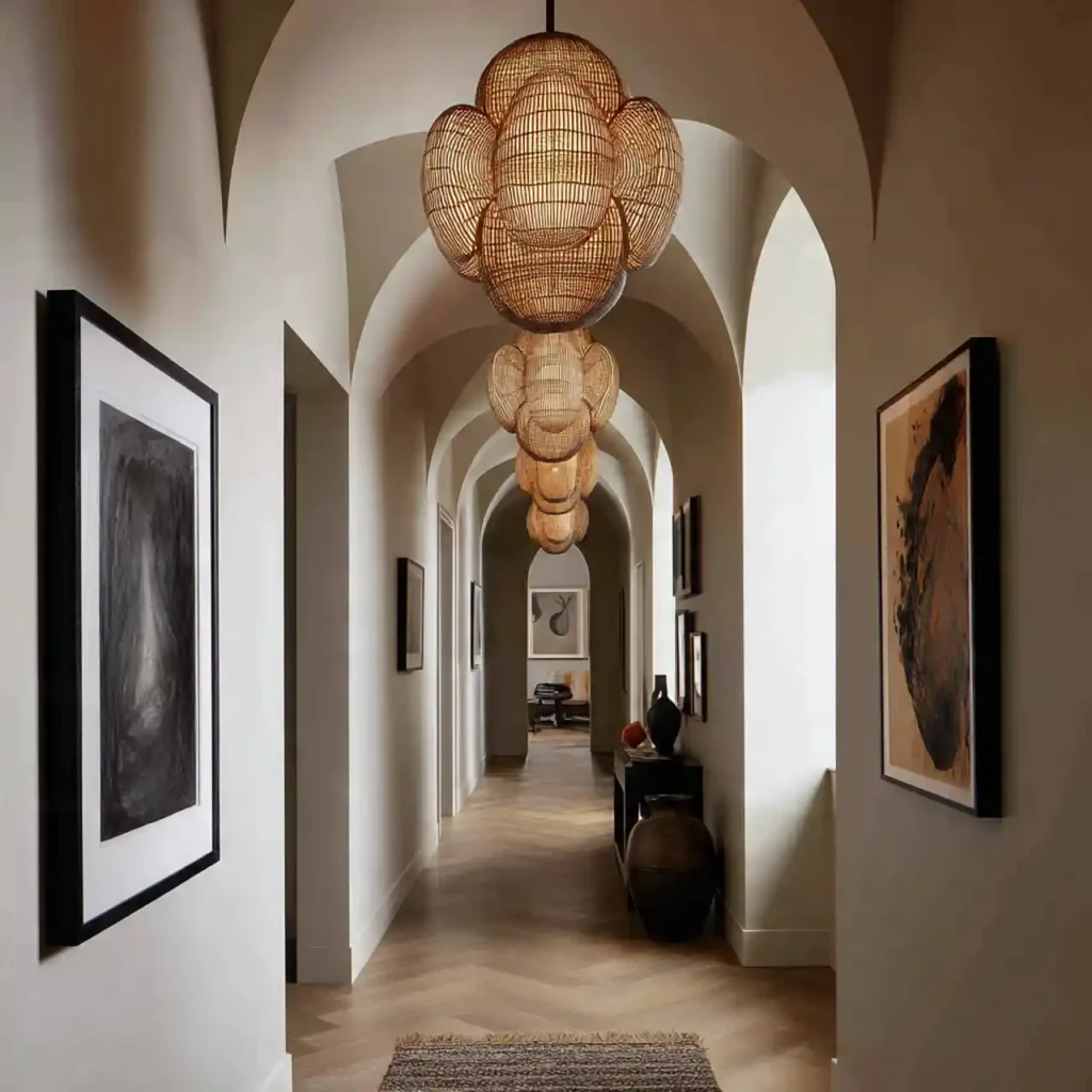 9-Long Hallway Decorating Idea