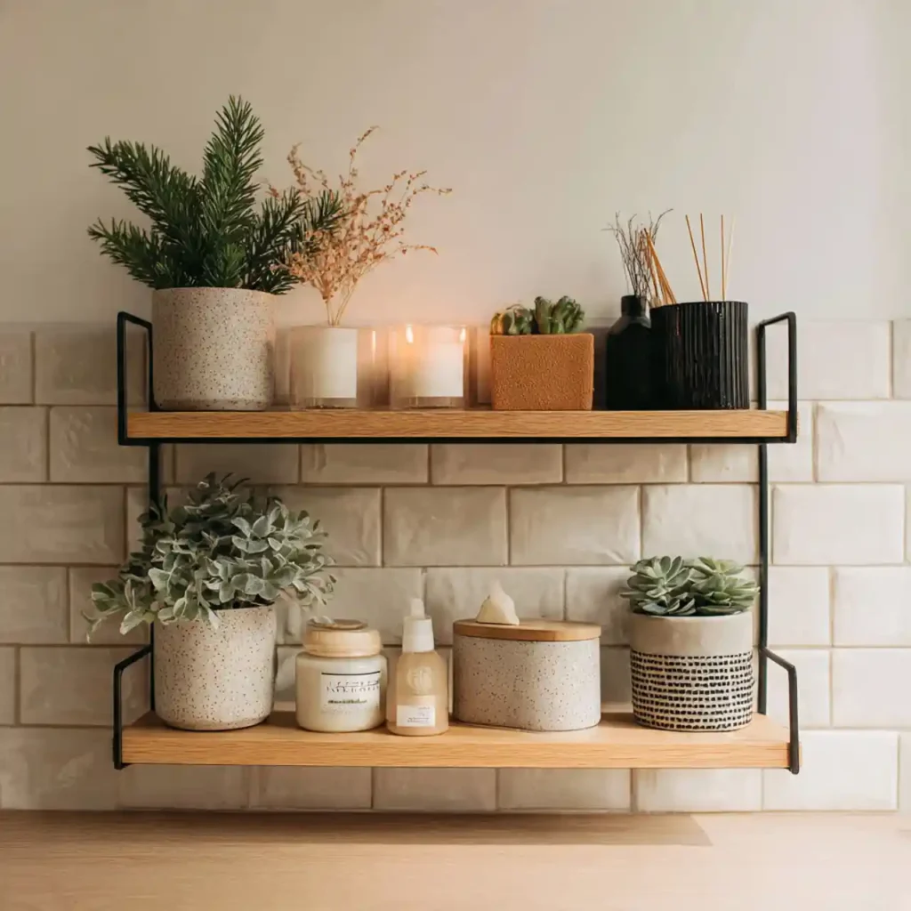 10-Bathroom Shelf Decor Idea
