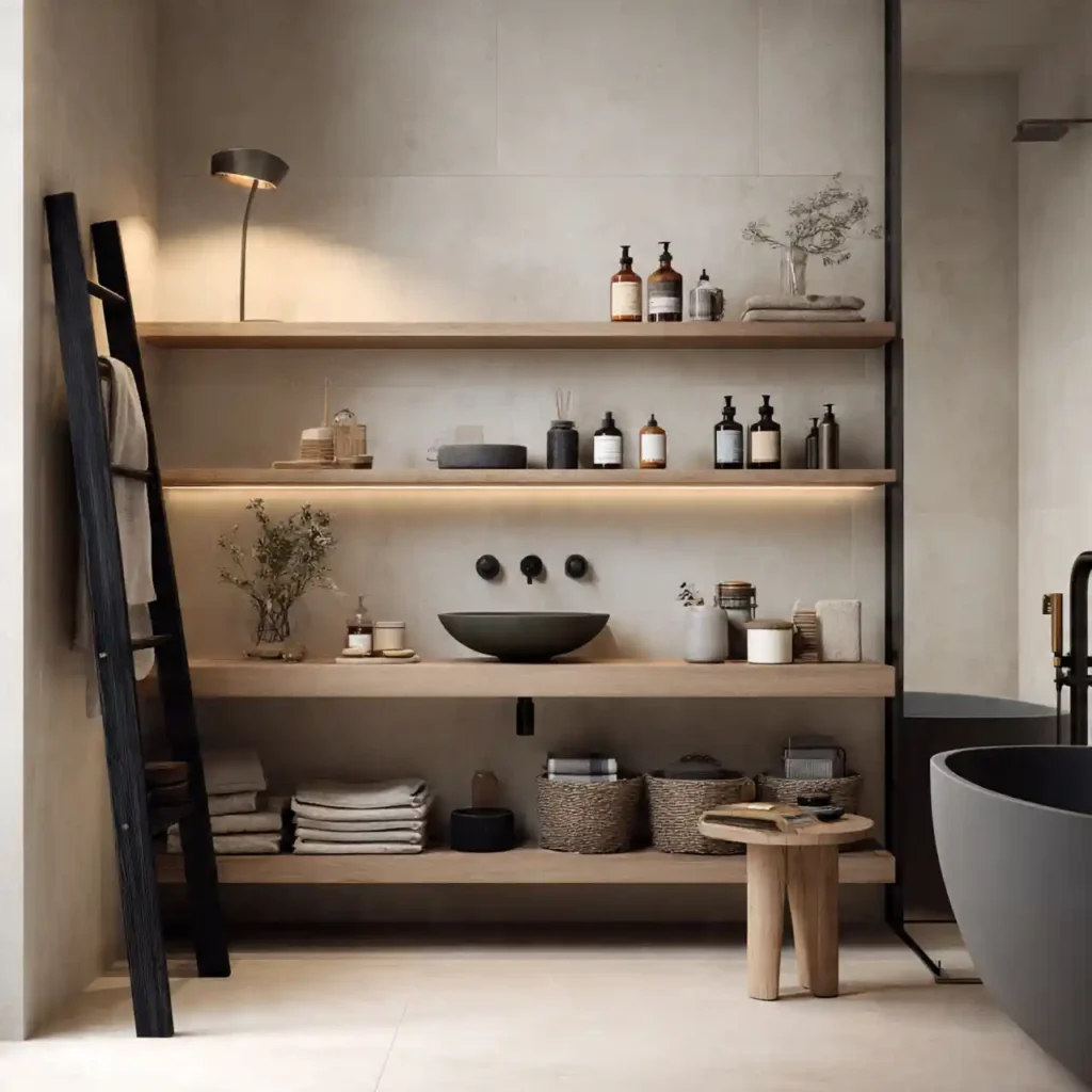 11-Bathroom Shelf Decor Idea