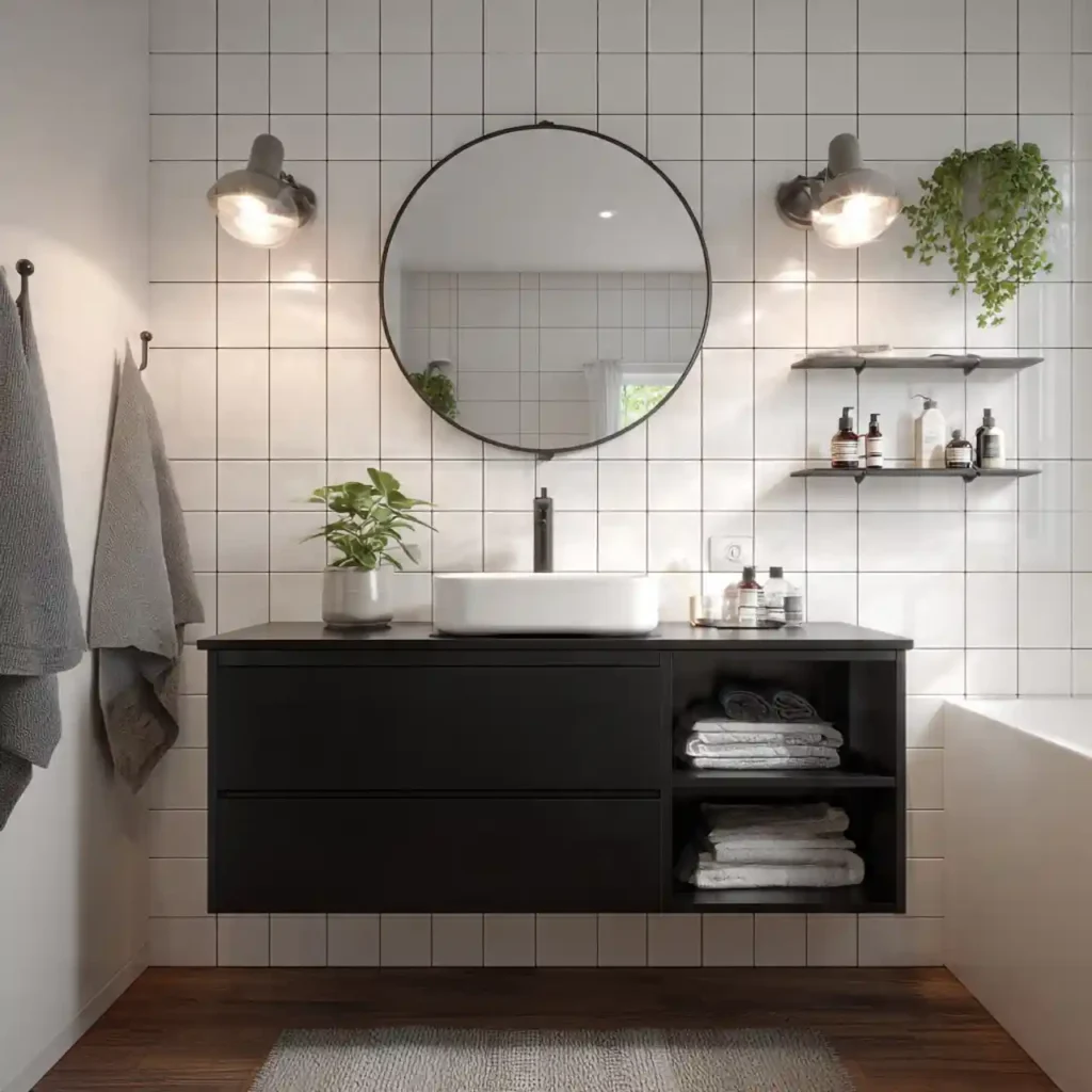 12-Black and White Bathroom Idea