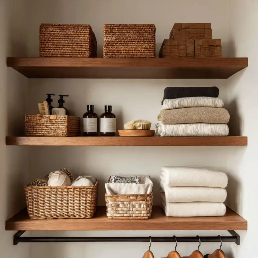 12-Narrow Linen Closet organization Idea