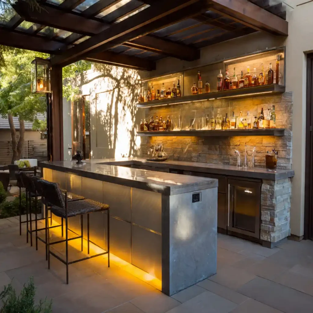 12-Outdoor Patio Bar Idea