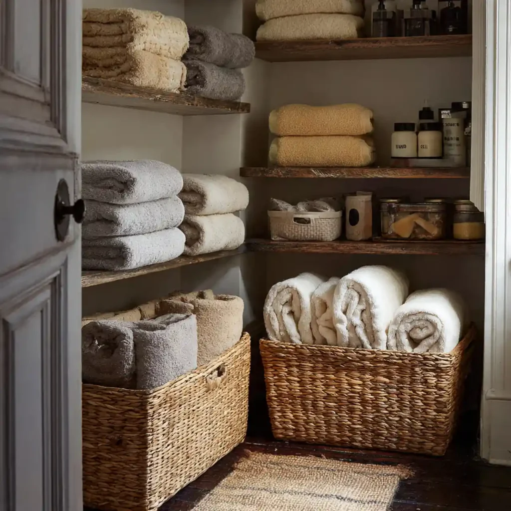13-Bathroom Linen Closet Organization Idea