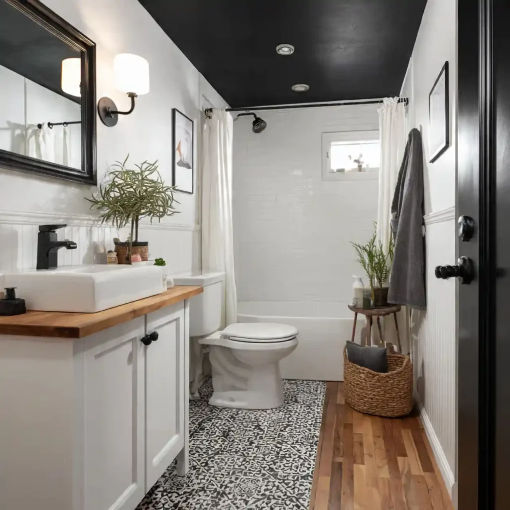 13-Black and White Bathroom Idea