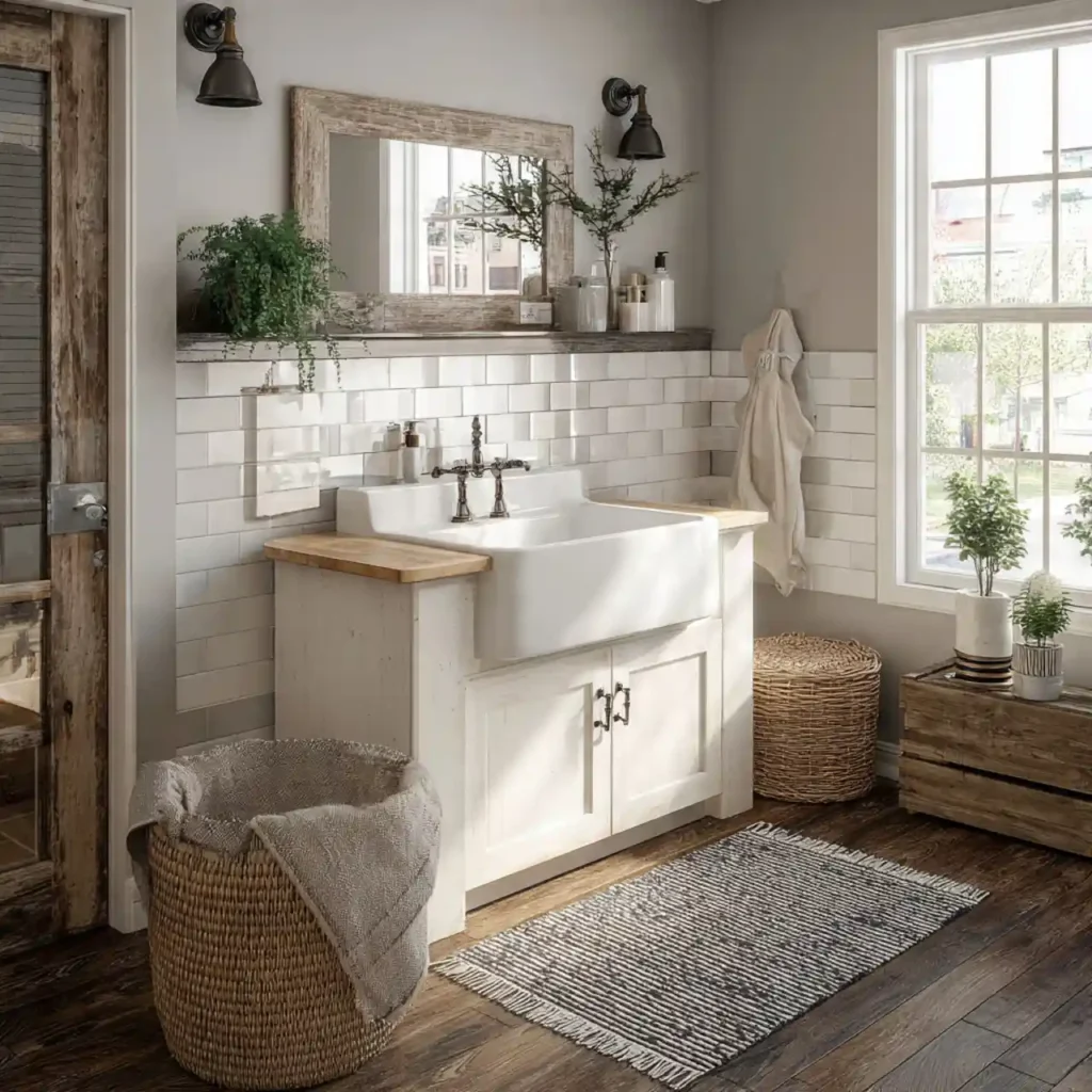 13-Farmhouse Bathroom Idea