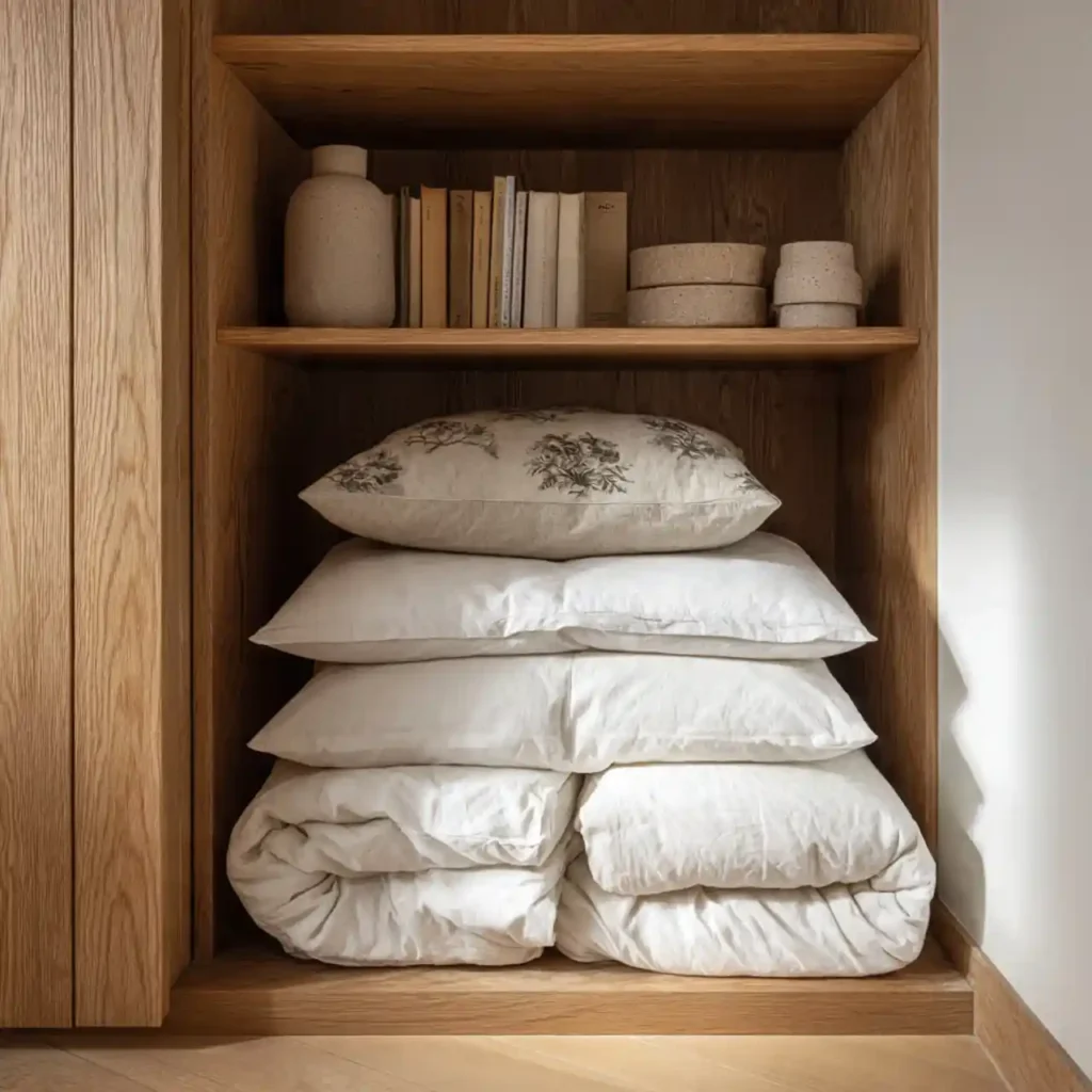13-Narrow Linen Closet organization Idea