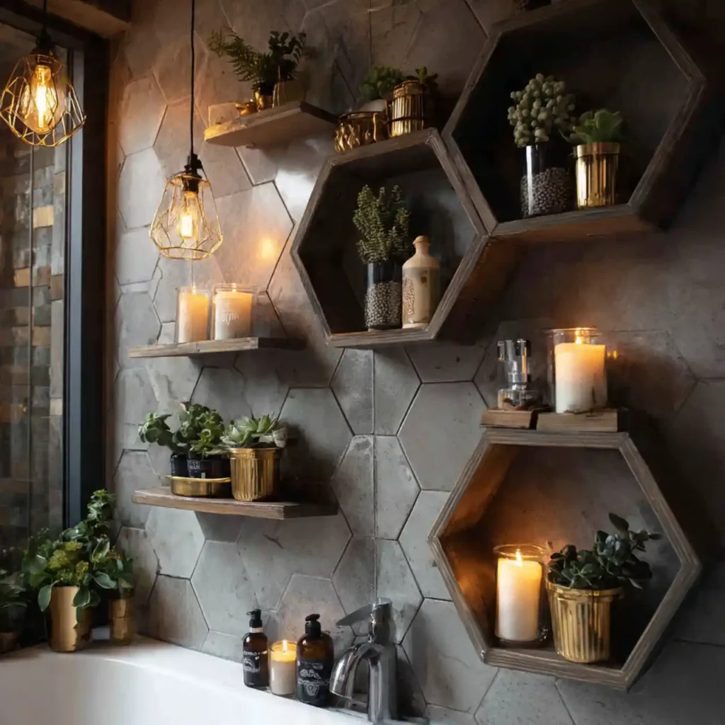 14-Bathroom Shelf Decor Idea