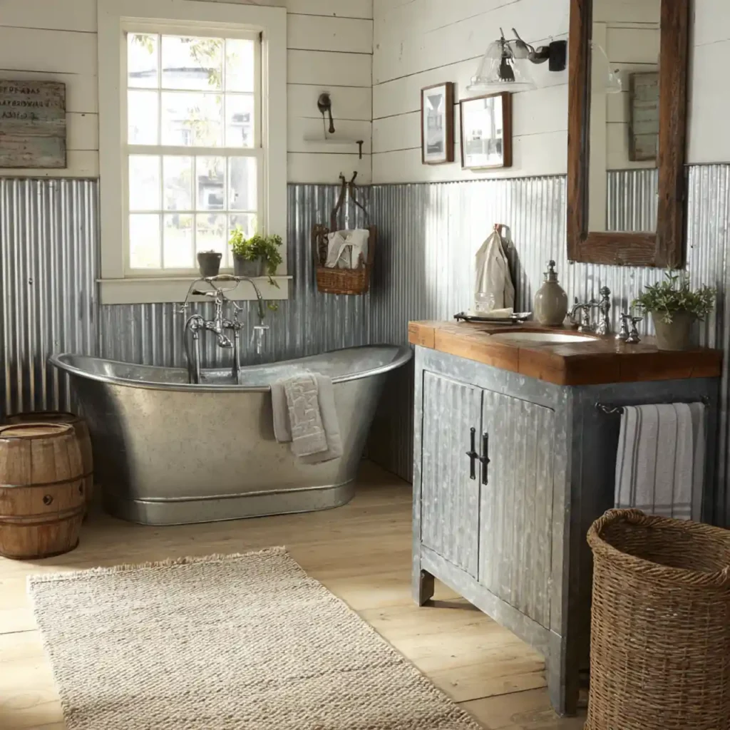 14-Farmhouse Bathroom Idea