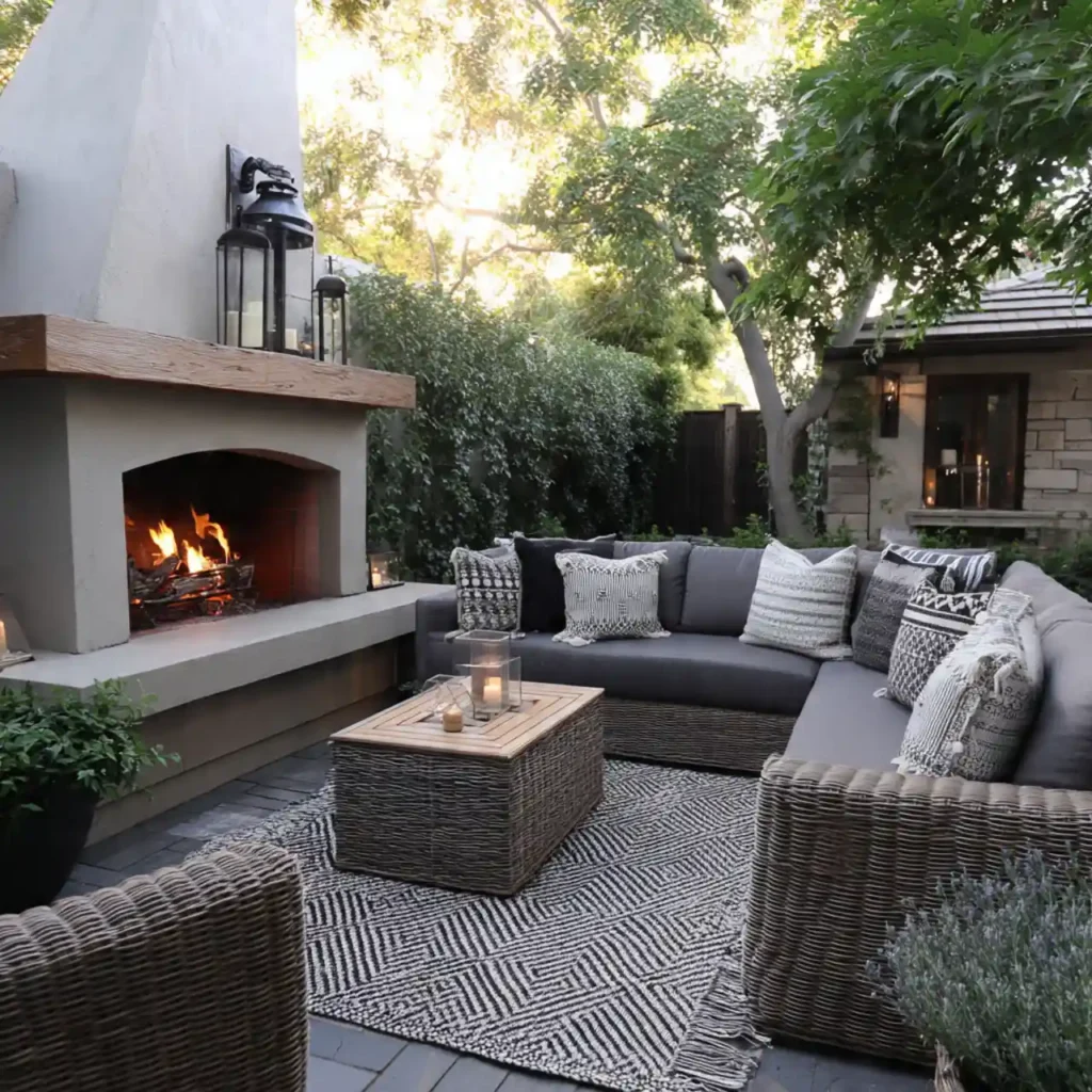 14-Outdoor Fireplace Idea