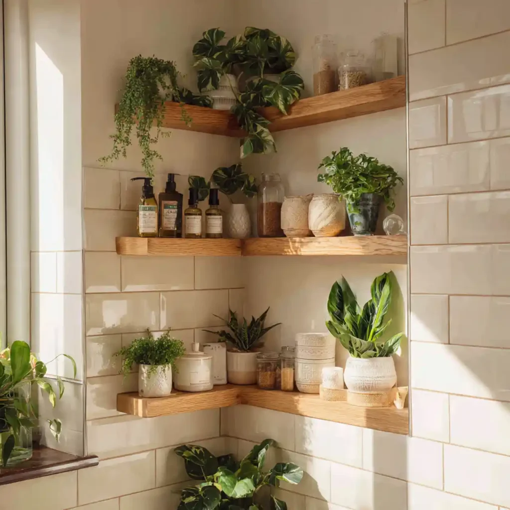 16-Bathroom Shelf Decor Idea