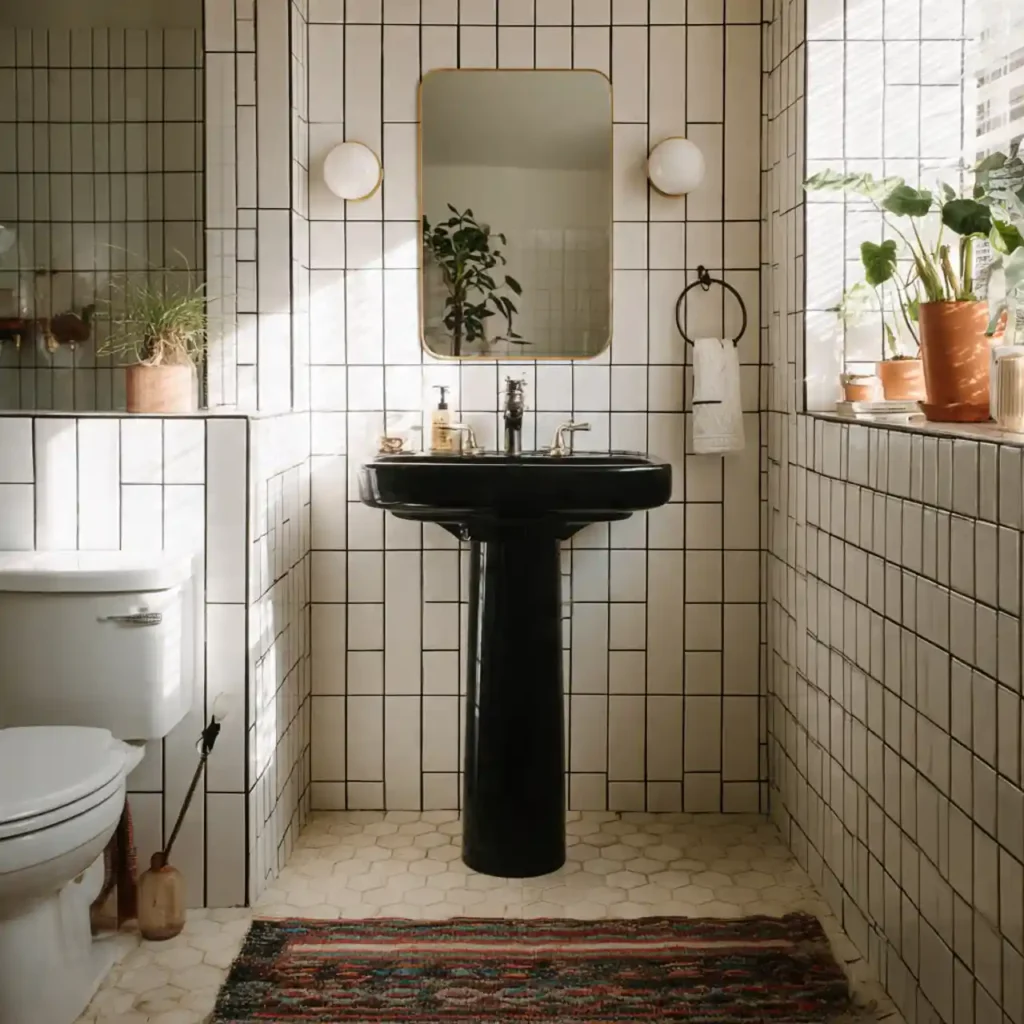 16-Black and White Bathroom Idea