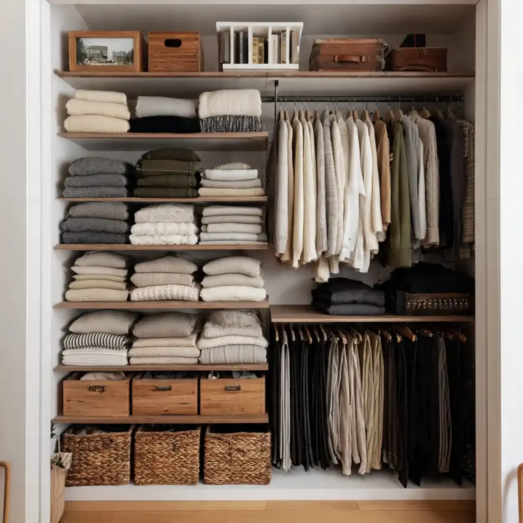 16-Narrow Linen Closet organization Idea
