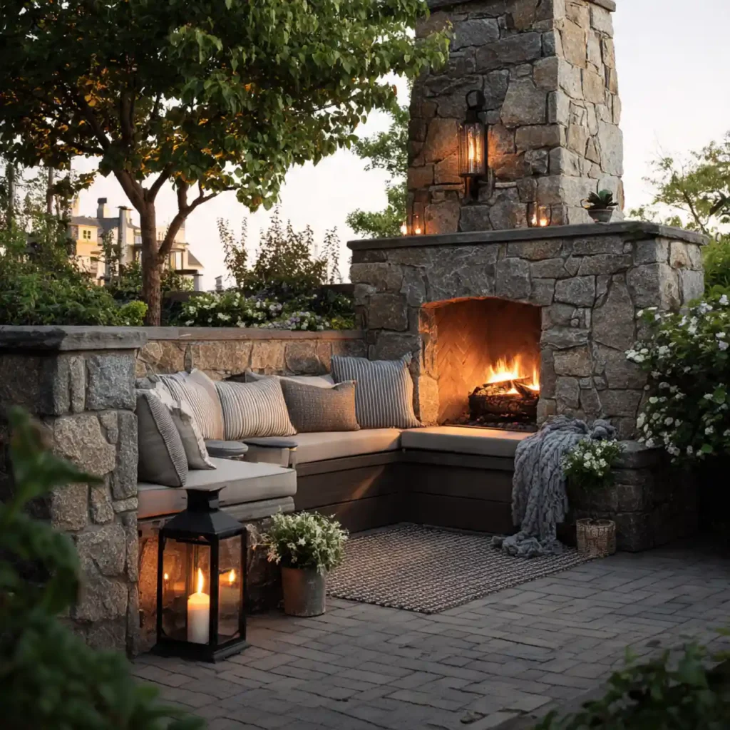 16-Outdoor Fireplace Idea