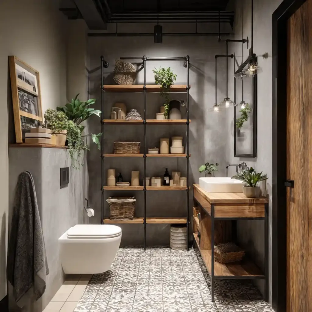 17-Bathroom Shelf Decor Idea