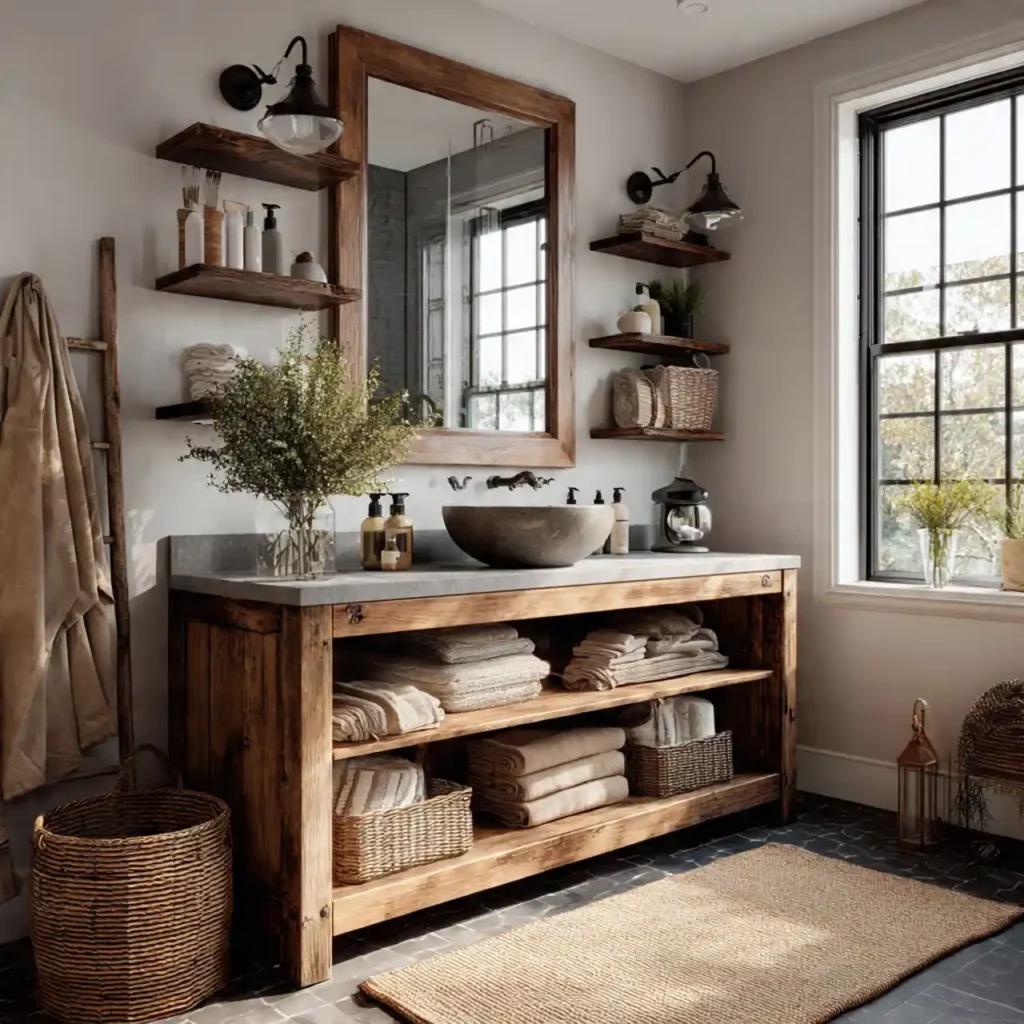 18-Farmhouse Bathroom Idea