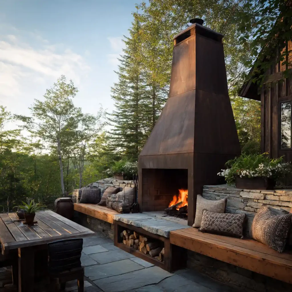 18-Outdoor Fireplace Idea