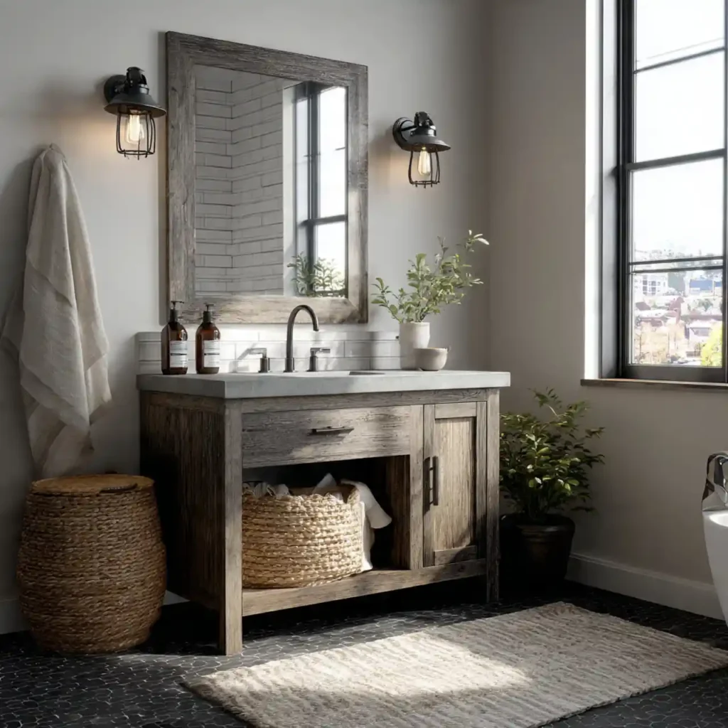 19-Farmhouse Bathroom Idea