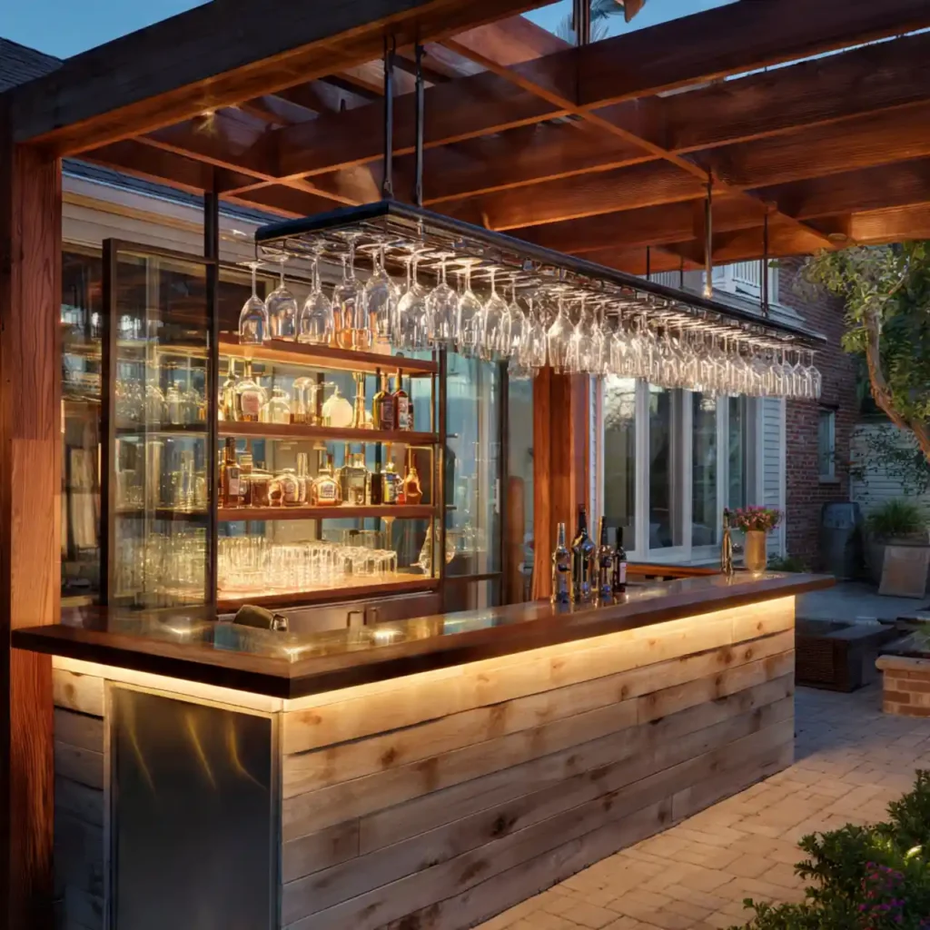 19-Outdoor Patio Bar Idea