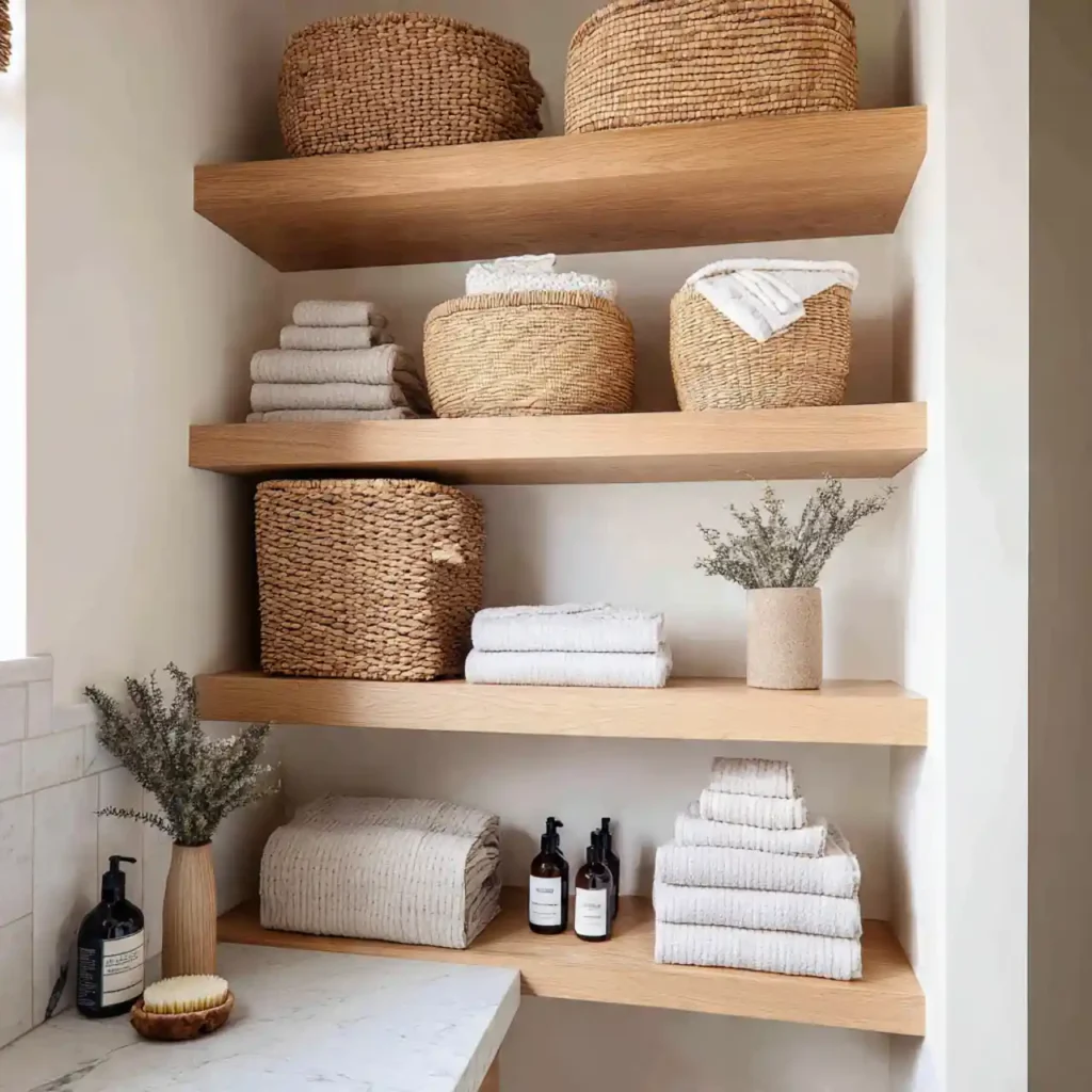2-Bathroom Shelf Decor Idea