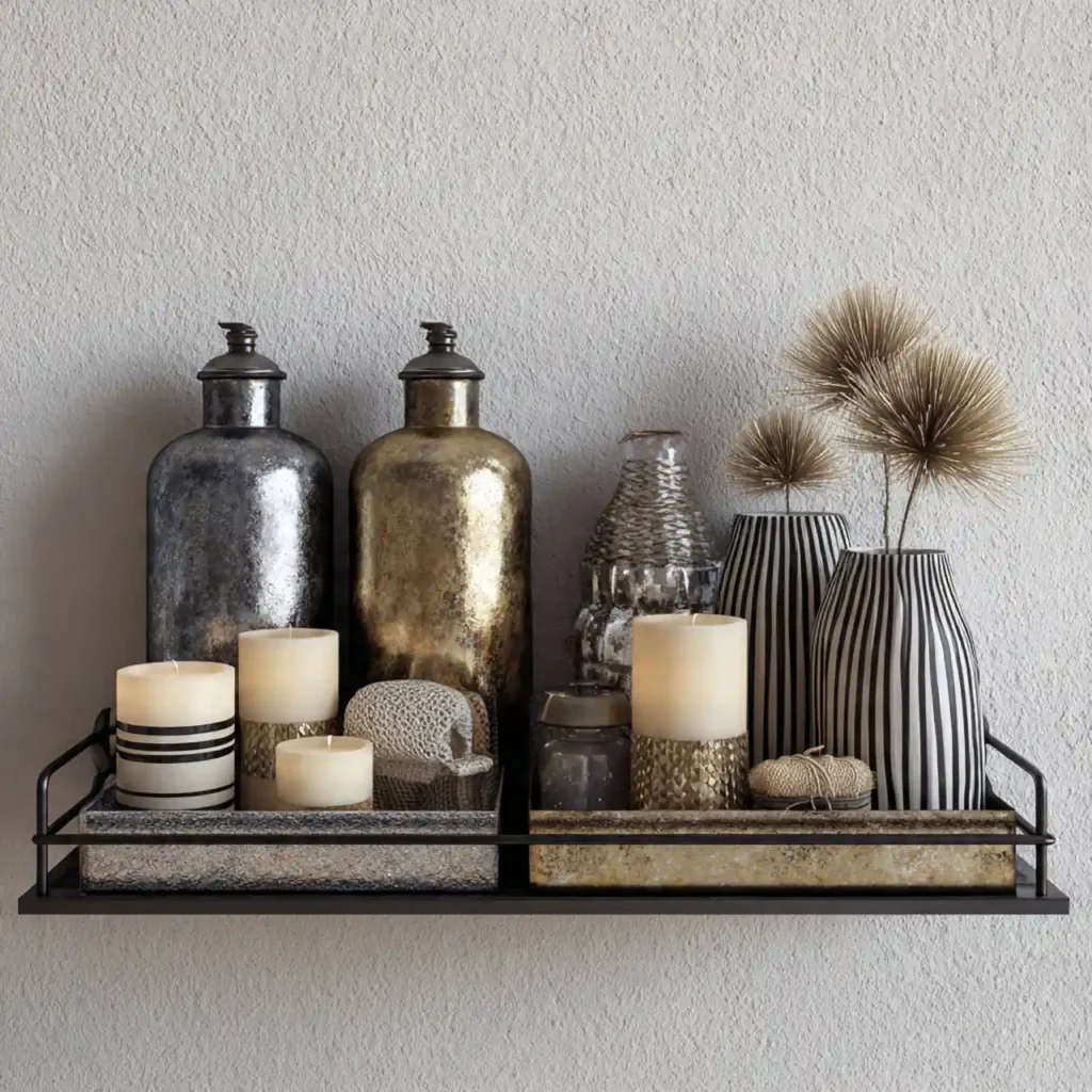 21-Bathroom Shelf Decor Idea