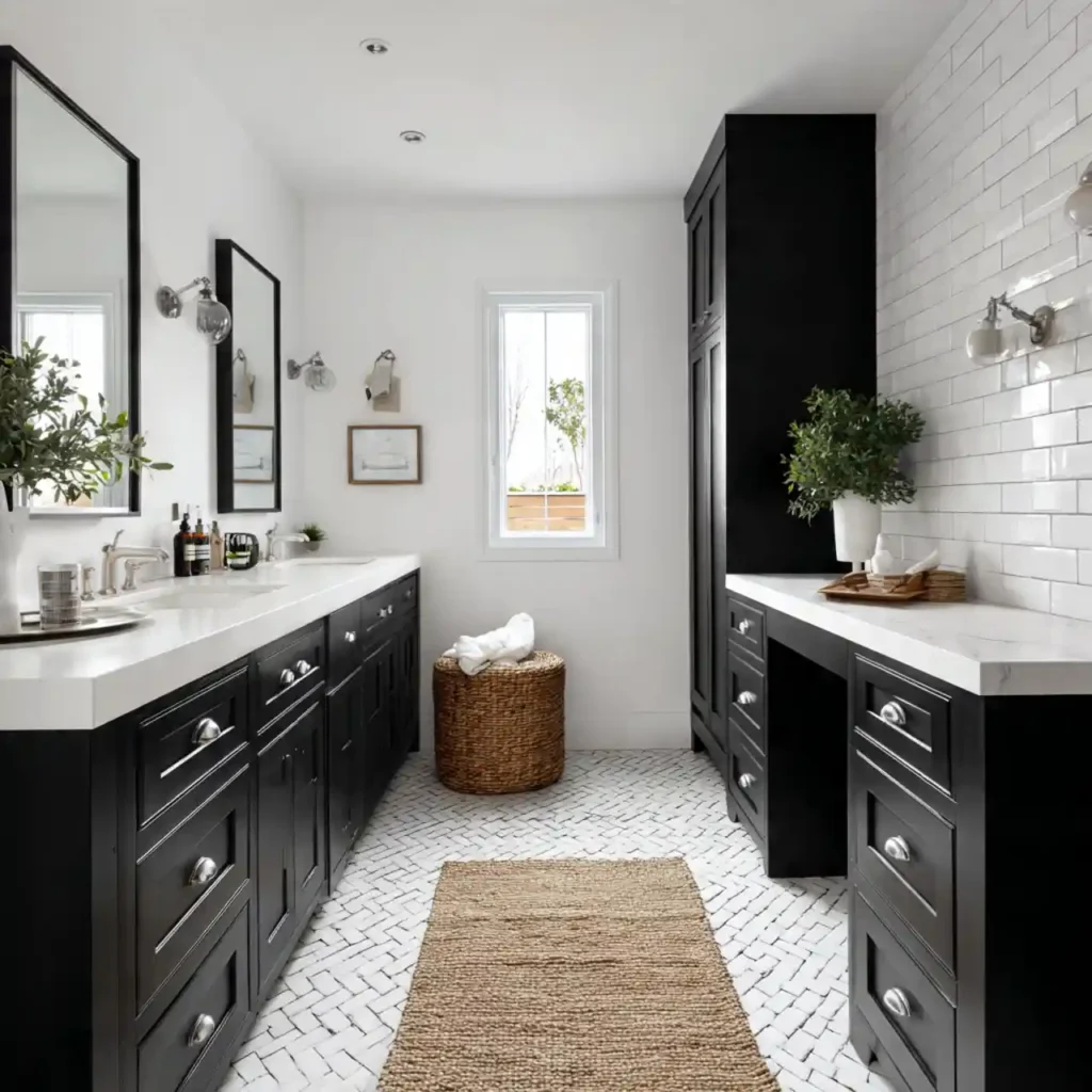 21-Black and White Bathroom Idea