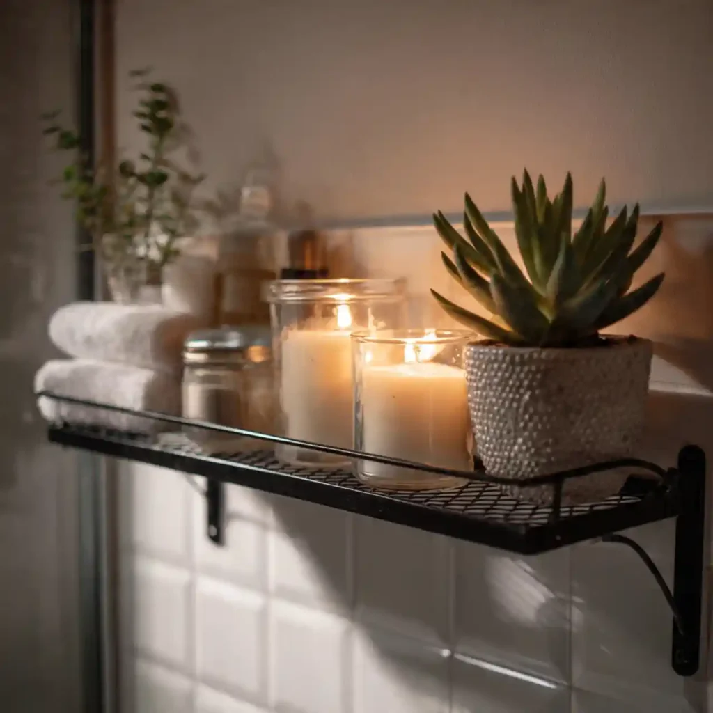 22-Bathroom Shelf Decor Idea