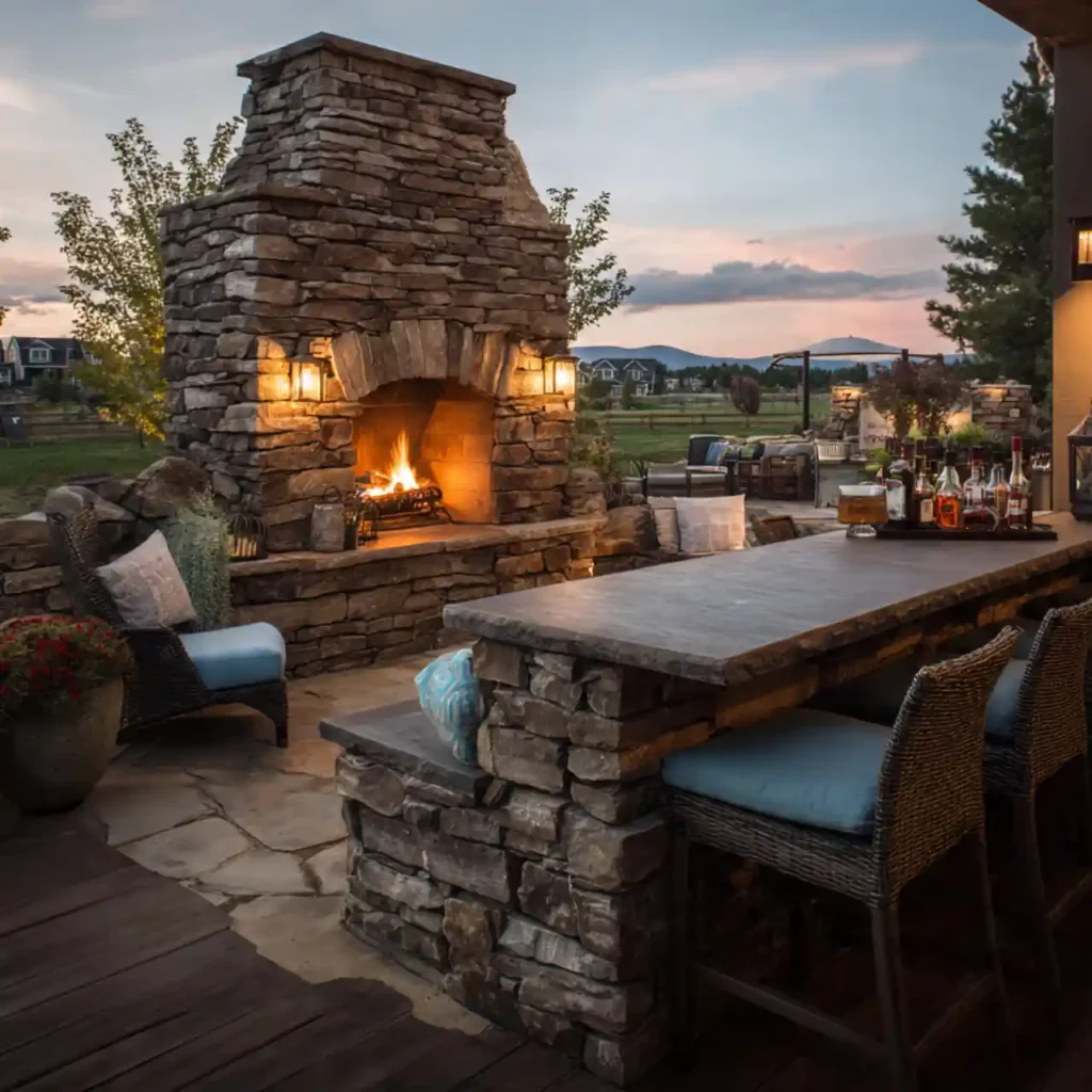 22-Outdoor Patio Bar Idea