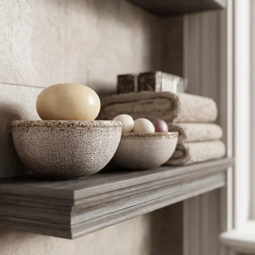23-Bathroom Shelf Decor Idea